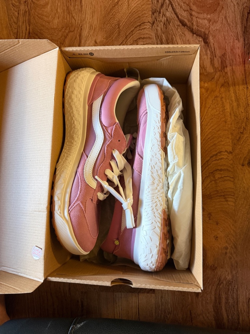 Vans Pink and White Women’s Sneakers